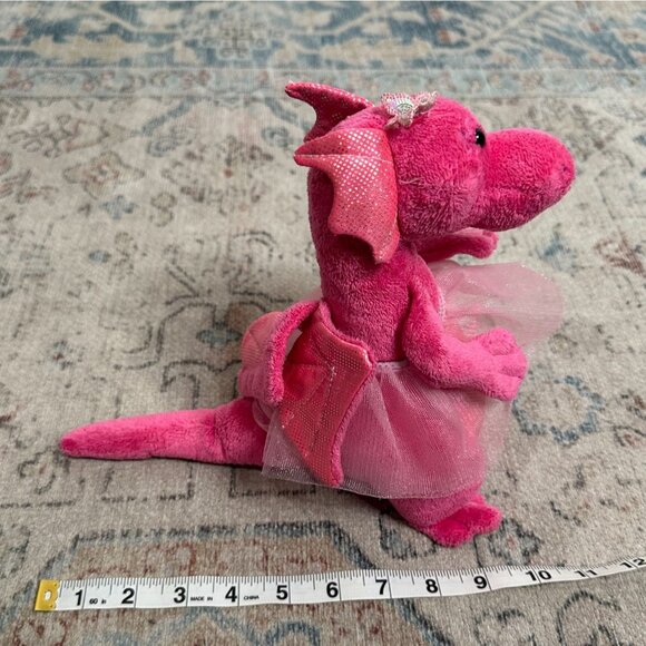 Pink Douglas Plush Dragon Toy With Tutu & Sparkly Wings - Picture 2 of 11